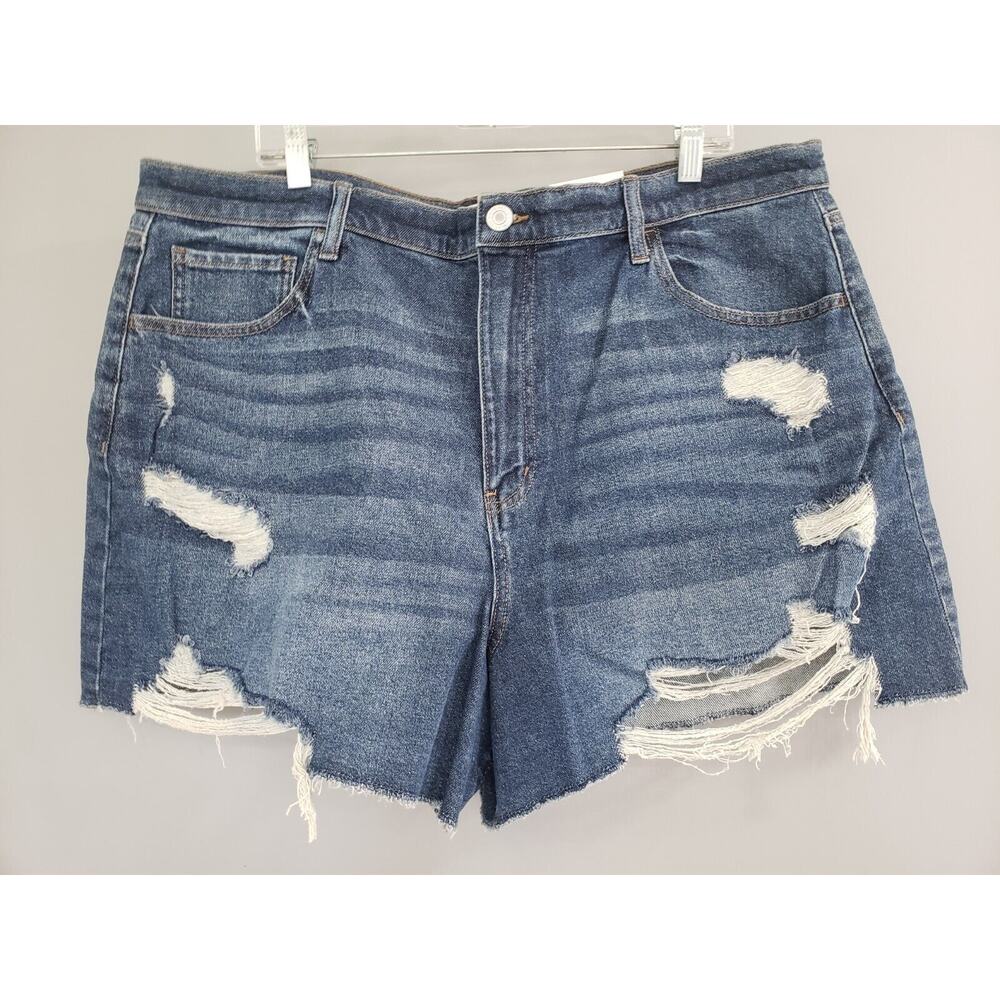 NEW Juniors'‎ Plus Size SO Brand Super High-Rise Boyfriend Shorts Size 22/40W